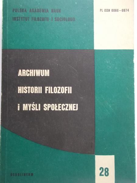 Walicki Andrzej (red.) - Archiwum historii filozofii i myśli społecznej