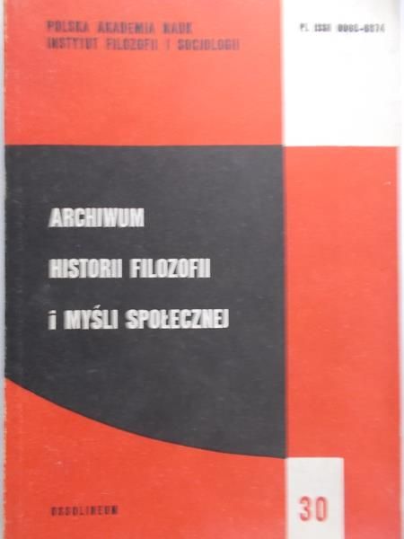 Walicki Andrzej (red.) - Archiwum historii filozofii i myśli społecznej