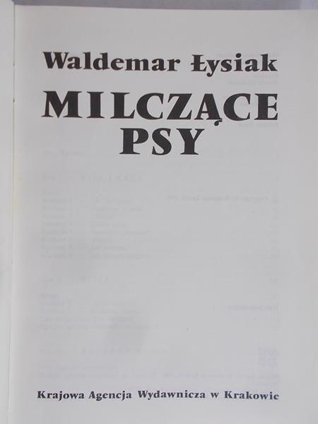 Łysiak Waldemar - Milczące psy