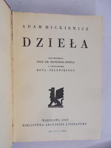 Mickiewicz Adam - Dzieła. R. 1929