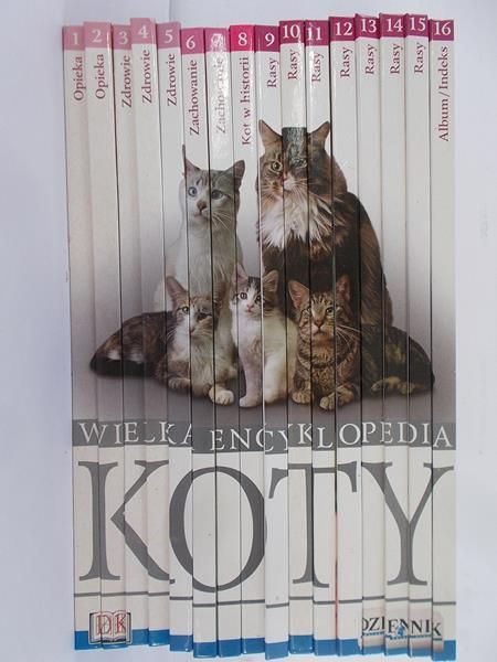 Fogle Bruce- Wielka Encyklopedia- Koty, Zestaw 16 Tomów