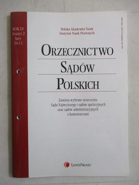 Radwański Zbigniew- Orzecznictwo sądów polskich
