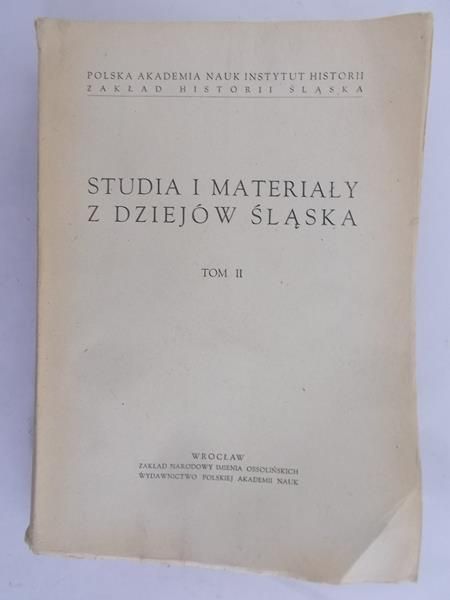 Popiołek Kazimierz (red.) - Studia i materiały z dziejów Śląska, Tom IV