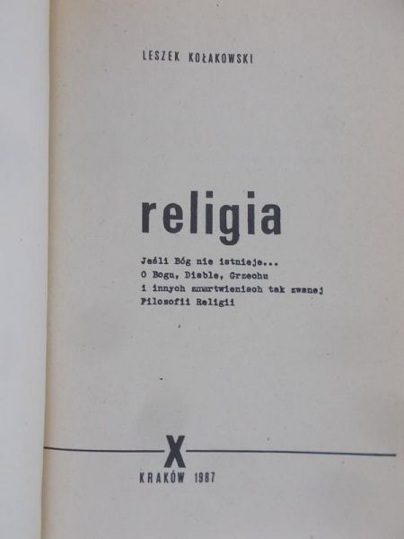 Kołakowski Leszek - Religia