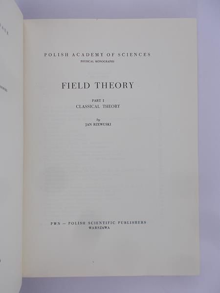 Rzewuski Jan - Field Theory part I