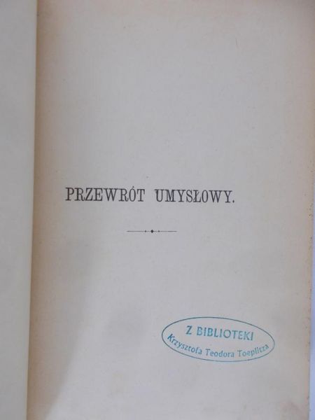 Smoleński Władysław - Przewrót umysłowy . 1891 r.