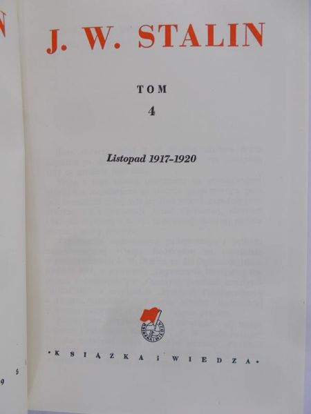 Stalin J.W. - Dzieła Listopad 1917-1920. Tom 4