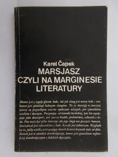 Capek Karel - Marsjasz czyli na marginesie literatury