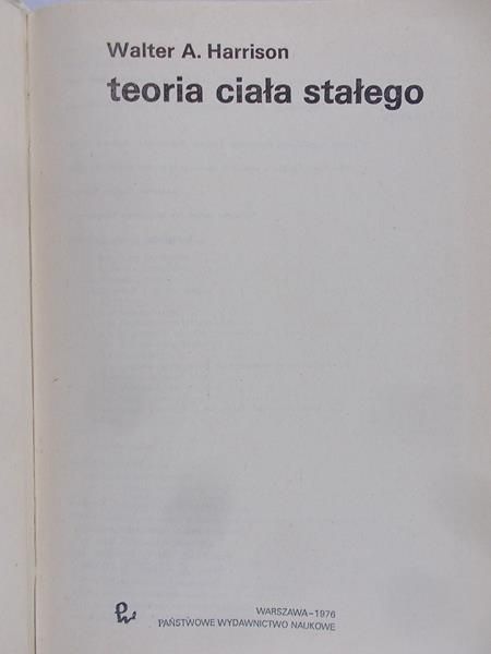 Harrison Walter A. - Teoria ciała stałego