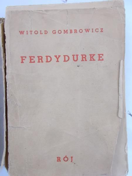 Gombrowicz Witold  - Ferdydurke, pierwsze wydanie 1938 r., unikat
