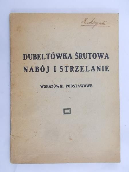 Dubletówka śrutowa nabój strzelanie 1922 r
