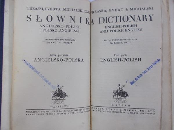 Kierst W. -Słownik  angielsko - polski i polsko - angielski