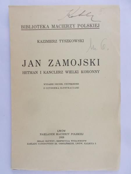 Tyszkowski Kazimierz - Jan Zamojski, 1938