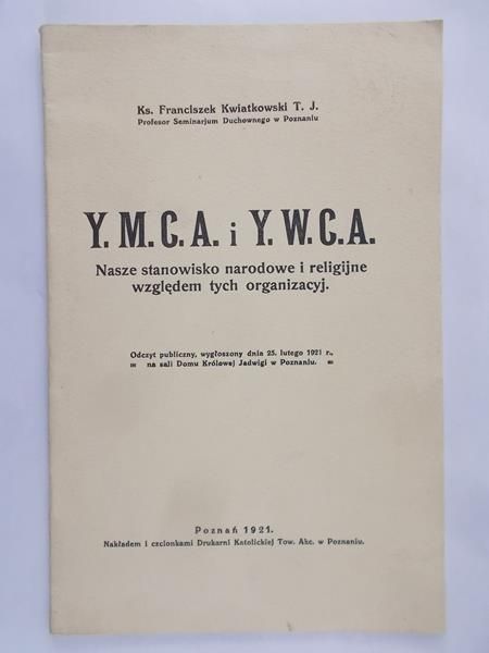 Kwiatkowski Franciszek - Y.M.C.A i Y.W.C.A, 1921