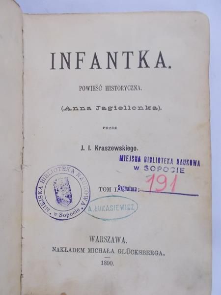Kraszewski J. I. - Infatyka, tom LVI, 1890 r.