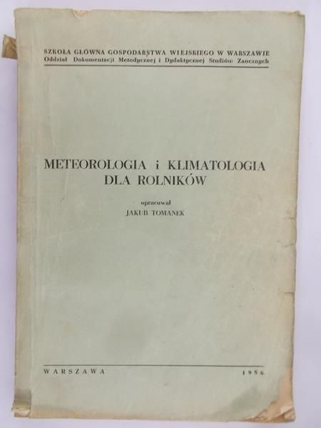 Tomanek Jakub  - Meteorologia i klimatologia dla rolników