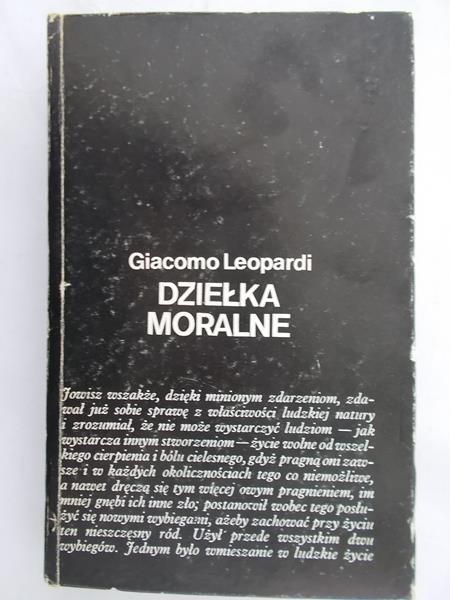 Leopardi Giacomo  - Dziełka moralne