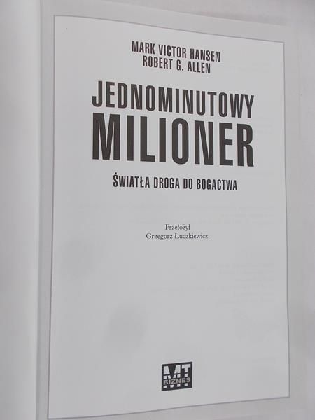Hansen Mark Victor - Jednominutowy milioner