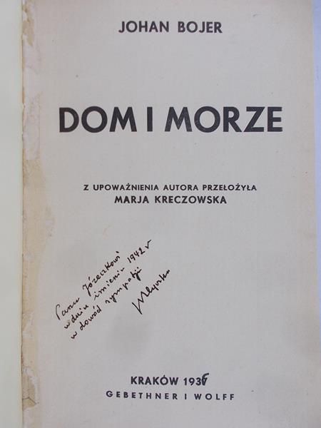 Bojer Johan- Dom i morze, 1936