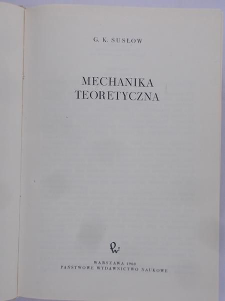 Susłow G.K. - Mechanika teoretyczna