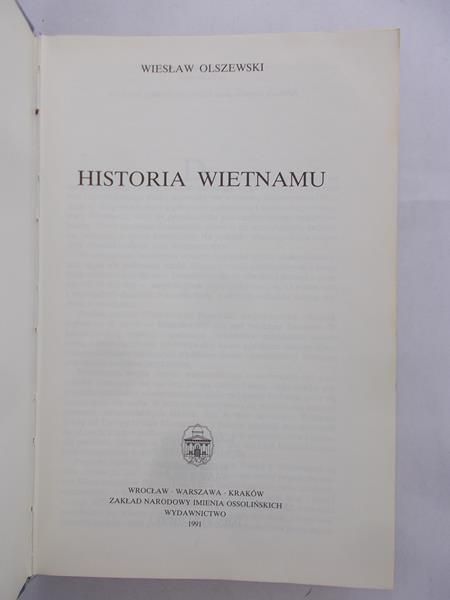 Olszewski Wiesław - Historia Wietnamu
