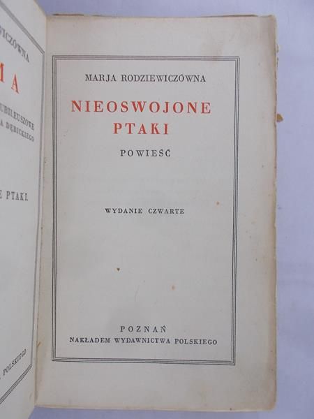 Rodziewiczówna Marja - Nieoswojone ptaki, 1913 r.