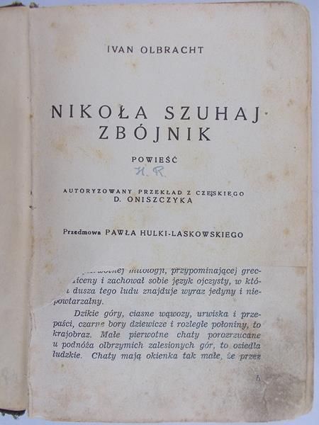 Olbracht Ivan - Nikoła szuhaj zbójnik, 1935 r.