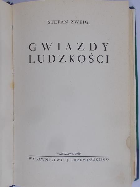 Zweig Stefan  - Gwiazdy ludzkości 1939 r