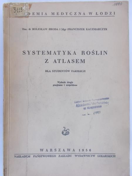 Broda Bolesław- Systematyka roślin z atlasem