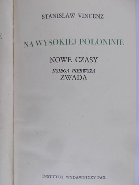 Vincenz Stanisław - Na wysokiej połoninie