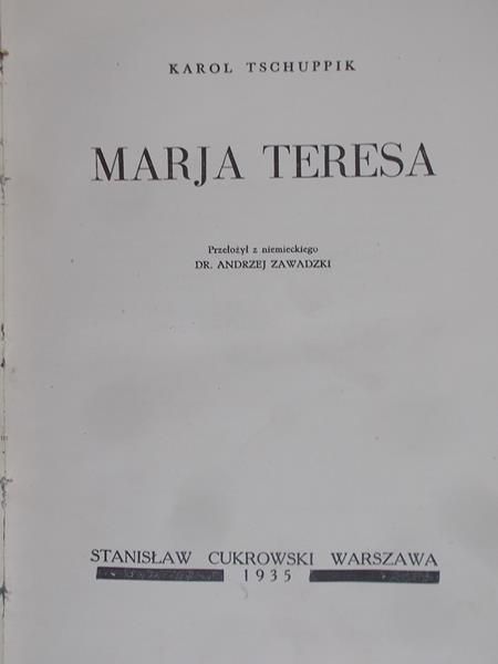 Tschuppik Karol- Marja Teresa, 1935