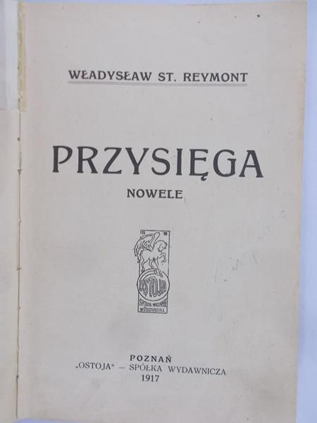 Reymont Władysław - Przysięga. Nowele, 1917 r.