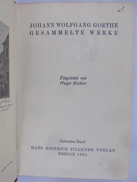 Goethe Johann Wolfgang - Gesammelte Werke, 1924 r.