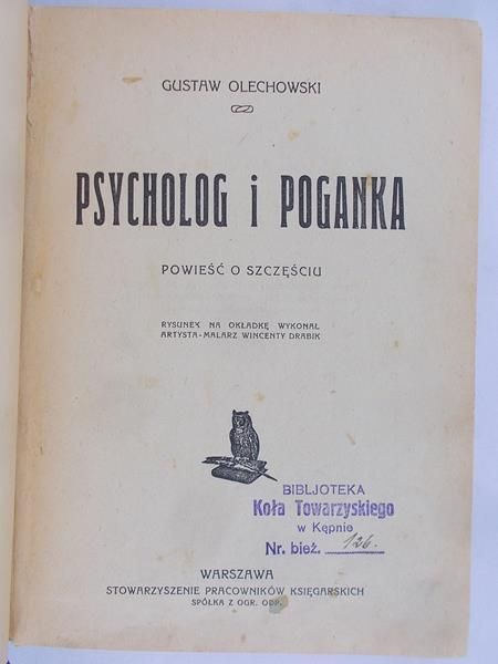 Olechowski Gustaw - Psycholog i poganka, 1922 r.