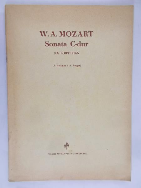 Mozart Wolfgang Amadeus - Sonata C-dur na Fortepian