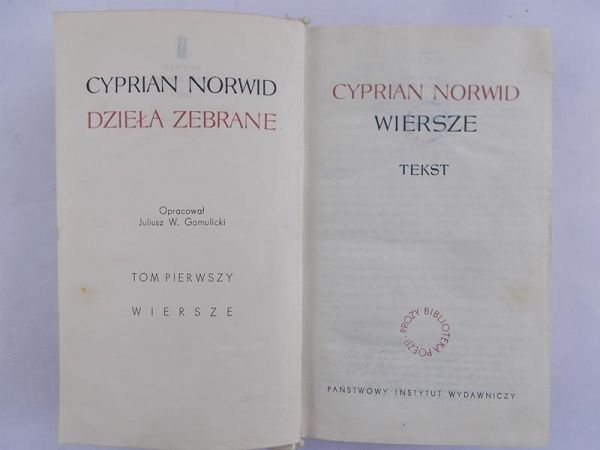 Norwid Cyprian Kamil - Wiersze