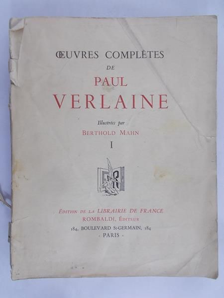 Verlaine Paul - Oeuvres completes, 1931 r.
