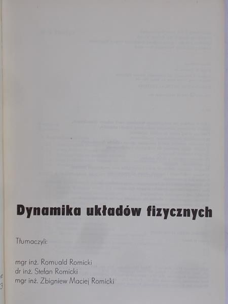 Cannon R. H. - Dynamika układów fizycznych