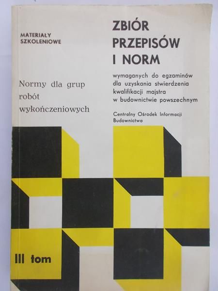 Czerny Jan - Zbiór przepisów i norm Tom III