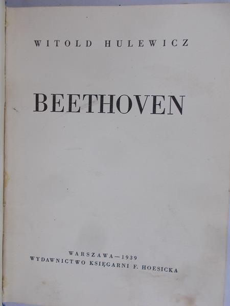 Hulewicz Witold - Beethoven, 1939 r.