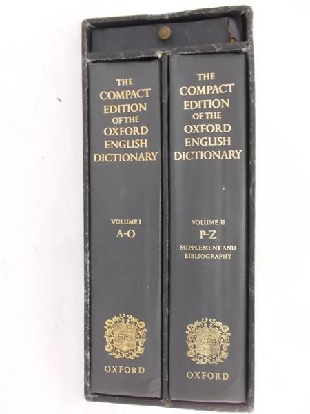 The compact edition of the Oxford English Dictionary, volume I - II