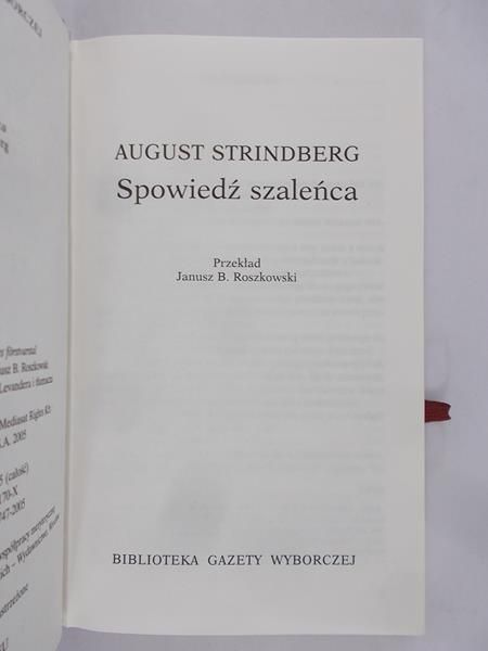 Strindberg August - Spowiedź szaleńca