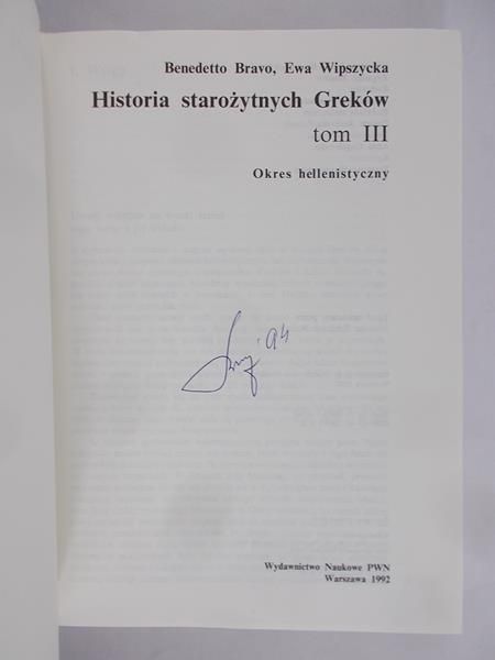 Bravo Bernadetto - Historia starożytnych Greków tom III