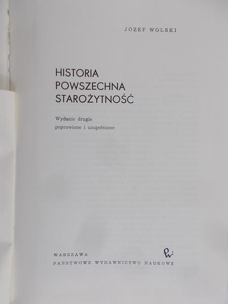 Wolski Józef - Historia powszechna. Starożytność