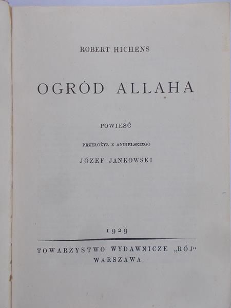 Hichens Robert - Ogród Allaha 1929r.