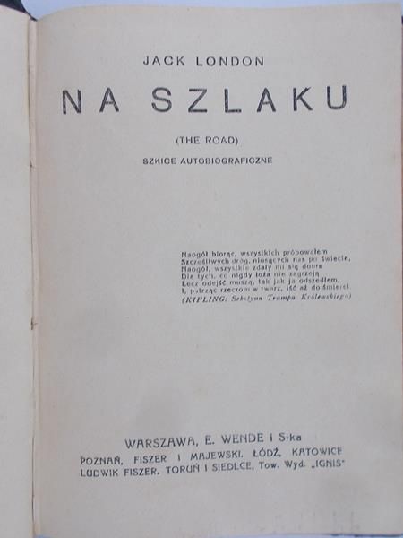 London Jack - Na szlaku,1925 r