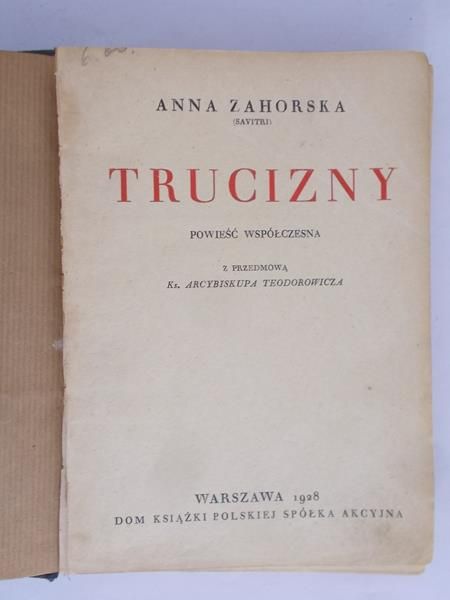 Zahorska Anna - Trucizny, 1928 r.