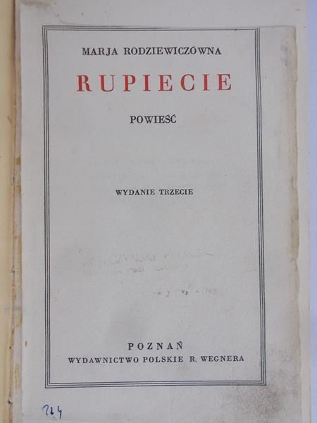 Rodziewiczówna Marja - Rupiecie, 1930 r