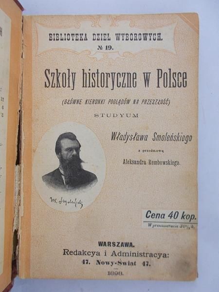 Smoleński Władysław - Szkoły historyczne w Polsce, 1898 r.