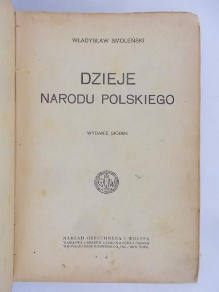 Smoleński Władysław - Dzieje narodu polskiego, 1921 r.,